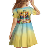 Aloha Hawaii Turtle Family Matching Off Shoulder Short Dress and Hawaiian Shirt Retro Style - Polynesian Pride