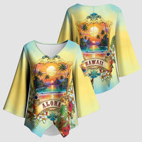 Aloha Hawaii Turtle Kimono Sleeve Blouse Retro Style - Polynesian Pride