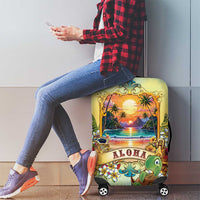 Aloha Hawaii Turtle Luggage Cover Retro Style - Polynesian Pride