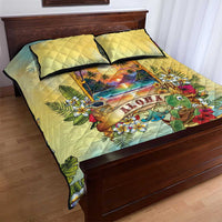 Aloha Hawaii Turtle Quilt Bed Set Retro Style - Polynesian Pride