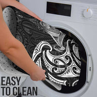 New Zealand Aotearoa Bathroom Set Maori Manta Ray Moko Black - Polynesian Pride