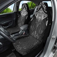 New Zealand Aotearoa Car Seat Cover Maori Manta Ray Moko Black - Polynesian Pride