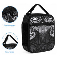 New Zealand Aotearoa Lunch Bag Maori Manta Ray Moko Black