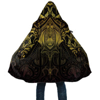 New Zealand Aotearoa Cloak Maori Manta Ray Moko Gold - Polynesian Pride