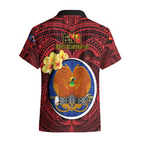 Papua New Guinea Gulf Province Hawaiian Shirt Mix Coat Of Arms Polynesian Pattern LT05 - Polynesian Pride