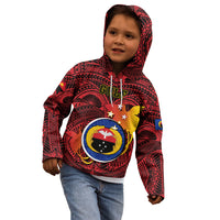 Personalized Papua New Guinea Gulf Province Kid Hoodie Mix Coat Of Arms Polynesian Pattern LT05 - Polynesian Pride