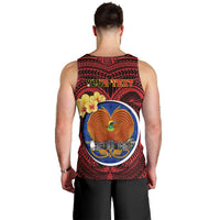Personalized Papua New Guinea Gulf Province Men Tank Top Mix Coat Of Arms Polynesian Pattern LT05 - Polynesian Pride