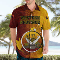 Papua New Guinea Western Province Hawaiian Shirt Mix Coat Of Arms Polynesian Pattern LT05 - Polynesian Pride
