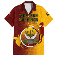Personalized Papua New Guinea Western Province Family Matching Tank Maxi Dress and Hawaiian Shirt Mix Coat Of Arms Polynesian Pattern LT05 Dad's Shirt - Short Sleeve Red - Polynesian Pride