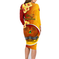 Papua New Guinea Madang Province Family Matching Long Sleeve Bodycon Dress and Hawaiian Shirt Mix Coat Of Arms Polynesian Pattern LT05 - Polynesian Pride