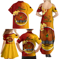 Papua New Guinea Madang Province Family Matching Summer Maxi Dress and Hawaiian Shirt Mix Coat Of Arms Polynesian Pattern LT05 - Polynesian Pride