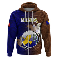 Papua New Guinea Manus Province Hoodie Mix Coat Of Arms Polynesian Pattern LT05 - Polynesian Pride