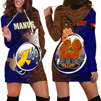 Personalized Papua New Guinea Manus Province Hoodie Dress Mix Coat Of Arms Polynesian Pattern LT05 - Polynesian Pride