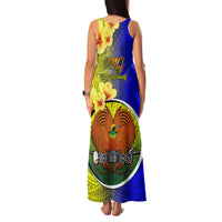 Papua New Guinea Morobe Province Family Matching Tank Maxi Dress and Hawaiian Shirt Mix Coat Of Arms Polynesian Pattern LT05 - Polynesian Pride