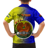 Personalized Papua New Guinea Morobe Province Family Matching Tank Maxi Dress and Hawaiian Shirt Mix Coat Of Arms Polynesian Pattern LT05 - Polynesian Pride