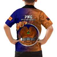 Papua New Guinea New Ireland Province Kid Hawaiian Shirt Mix Coat Of Arms Polynesian Pattern LT05 - Polynesian Pride