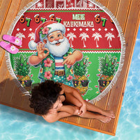 Mele Kalikimaka Hawaii Christmas Beach Blanket Funny Santa 67 Gen Alpha Slang - Polynesian Pride