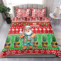 Mele Kalikimaka Hawaii Christmas Bedding Set Funny Santa 67 Gen Alpha Slang - Polynesian Pride
