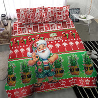 Mele Kalikimaka Hawaii Christmas Bedding Set Funny Santa 67 Gen Alpha Slang - Polynesian Pride