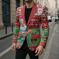 Mele Kalikimaka Hawaii Christmas Blazer Funny Santa 67 Gen Alpha Slang - Polynesian Pride