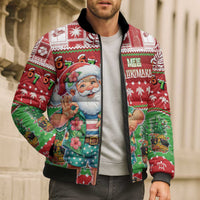 Mele Kalikimaka Hawaii Christmas Bomber Puffer Jacket Funny Santa 67 Gen Alpha Slang - Polynesian Pride