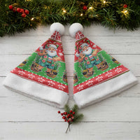 Mele Kalikimaka Hawaii Christmas Santa Hat Funny Santa 67 Gen Alpha Slang - Polynesian Pride