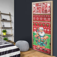 Mele Kalikimaka Hawaii Christmas Door Cover Funny Santa 67 Gen Alpha Slang - Polynesian Pride