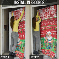 Mele Kalikimaka Hawaii Christmas Door Cover Funny Santa 67 Gen Alpha Slang - Polynesian Pride