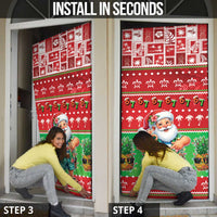 Mele Kalikimaka Hawaii Christmas Door Cover Funny Santa 67 Gen Alpha Slang - Polynesian Pride