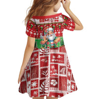 Mele Kalikimaka Hawaii Christmas Family Matching Off Shoulder Maxi Dress and Hawaiian Shirt Funny Santa 67 Gen Alpha Slang LT05 - Polynesian Pride