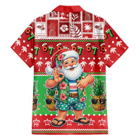 Mele Kalikimaka Hawaii Christmas Family Matching Off Shoulder Short Dress and Hawaiian Shirt Funny Santa 67 Gen Alpha Slang LT05 - Polynesian Pride