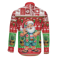 Mele Kalikimaka Hawaii Christmas Family Matching Off Shoulder Short Dress and Hawaiian Shirt Funny Santa 67 Gen Alpha Slang LT05 - Polynesian Pride