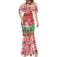 Mele Kalikimaka Hawaii Christmas Mermaid Dress Funny Santa 67 Gen Alpha Slang - Polynesian Pride