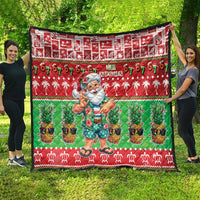 Mele Kalikimaka Hawaii Christmas Quilt Funny Santa 67 Gen Alpha Slang - Polynesian Pride