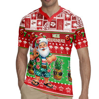 Mele Kalikimaka Hawaii Christmas Rugby Jersey Funny Santa 67 Gen Alpha Slang - Polynesian Pride