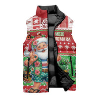 Mele Kalikimaka Hawaii Christmas Sleeveless Puffer Jacket Funny Santa 67 Gen Alpha Slang - Polynesian Pride
