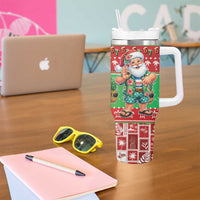 Mele Kalikimaka Hawaii Christmas Tumbler With Handle Funny Santa 67 Gen Alpha Slang - Polynesian Pride