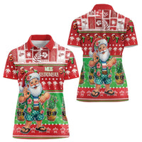 Mele Kalikimaka Hawaii Christmas Women Polo Shirt Funny Santa 67 Gen Alpha Slang - Polynesian Pride