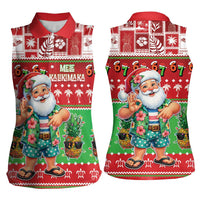 Mele Kalikimaka Hawaii Christmas Women Sleeveless Polo Shirt Funny Santa 67 Gen Alpha Slang - Polynesian Pride