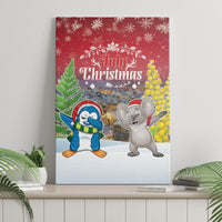 Christmas In July Canvas Wall Art Funny Dabbing Dance Koala And Blue Penguins