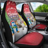Christmas In July Car Seat Cover Funny Dabbing Dance Koala And Blue Penguins