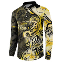 Sarcoma Awareness Button Sweatshirt You Are Stronger Than Sarcoma