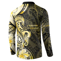 Sarcoma Awareness Button Sweatshirt You Are Stronger Than Sarcoma