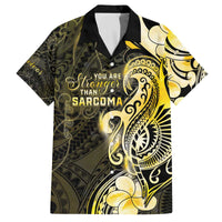 Sarcoma Awareness Family Matching Off The Shoulder Long Sleeve Dress and Hawaiian Shirt You Are Stronger Than Sarcoma