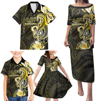 Sarcoma Awareness Family Matching Puletasi and Hawaiian Shirt You Are Stronger Than Sarcoma