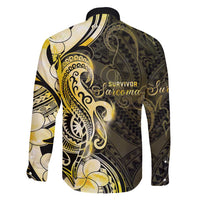 Sarcoma Awareness Family Matching Short Sleeve Bodycon Dress and Hawaiian Shirt You Are Stronger Than Sarcoma