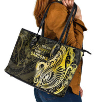 Sarcoma Awareness Leather Tote Bag You Are Stronger Than Sarcoma