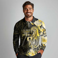 Sarcoma Awareness Long Sleeve Polo Shirt You Are Stronger Than Sarcoma