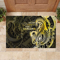 Sarcoma Awareness Rubber Doormat You Are Stronger Than Sarcoma