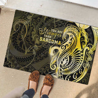 Sarcoma Awareness Rubber Doormat You Are Stronger Than Sarcoma